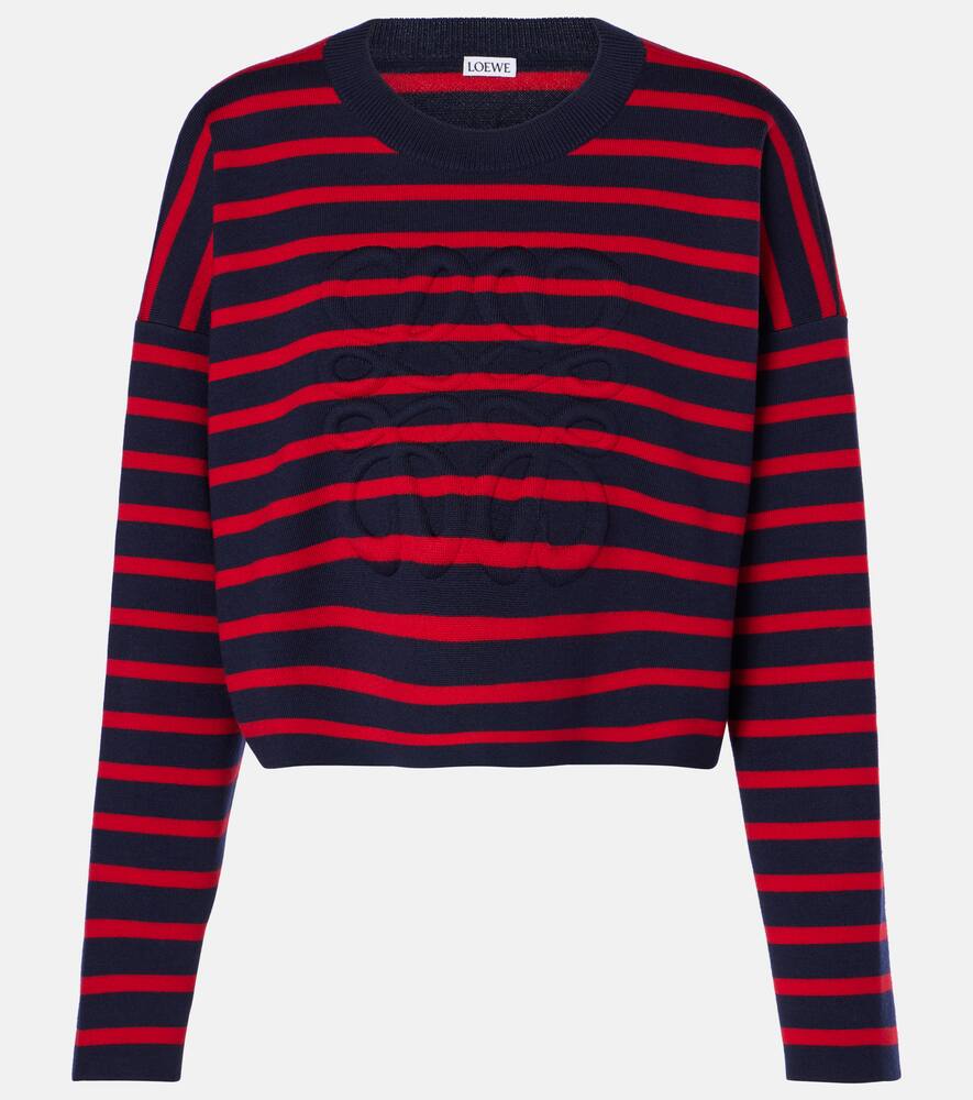Loewe Anagram striped wool-blend sweater