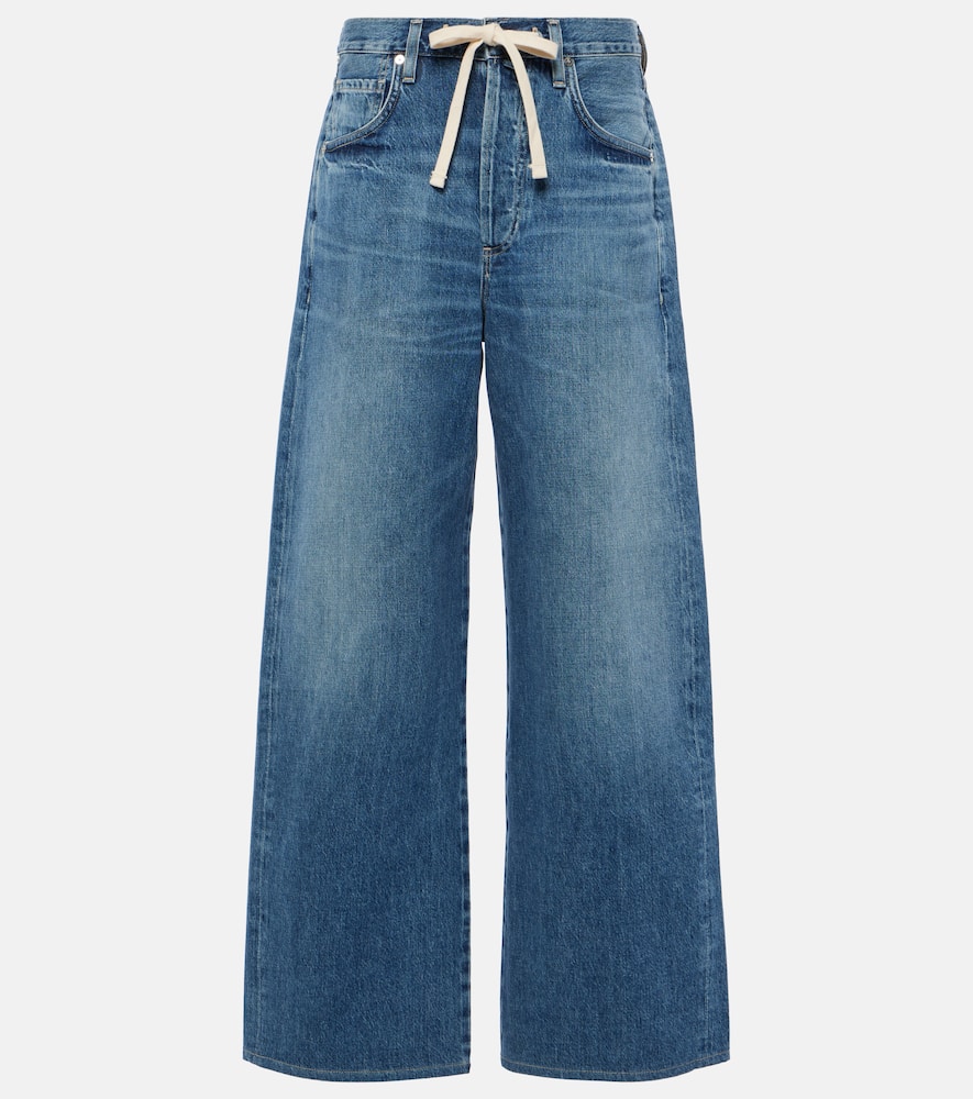 Shop Citizens Of Humanity Brynn High-rise Wide-leg Jeans In Blue