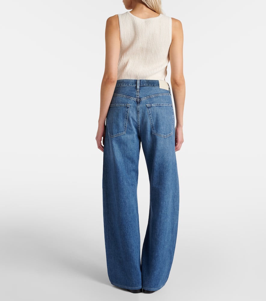Shop Citizens Of Humanity Brynn High-rise Wide-leg Jeans In Blue