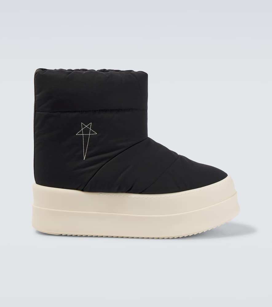 Rick Owens Drkshdw Mega Bumper Lunar Biker Boots In Black