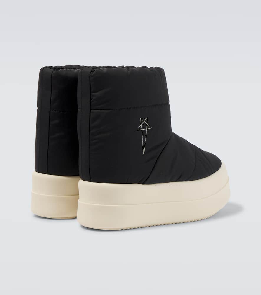Rick Owens Drkshdw Mega Bumper Lunar Biker Boots In Black
