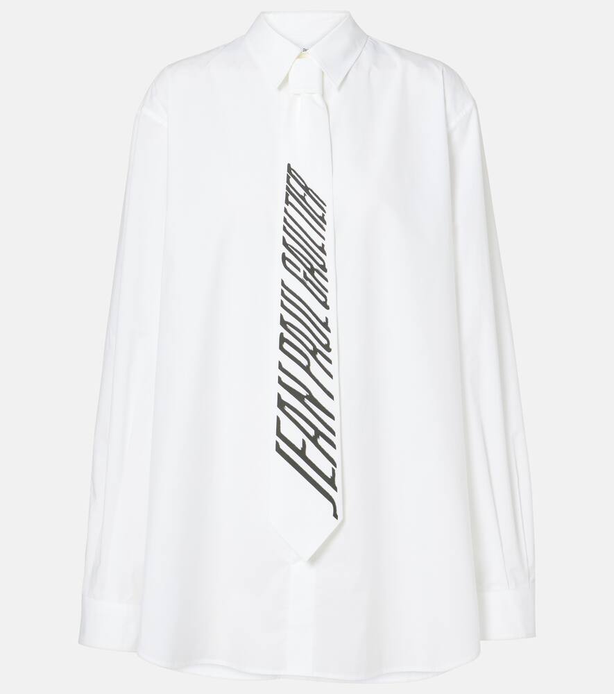 Jean Paul Gaultier Logo cotton poplin shirt