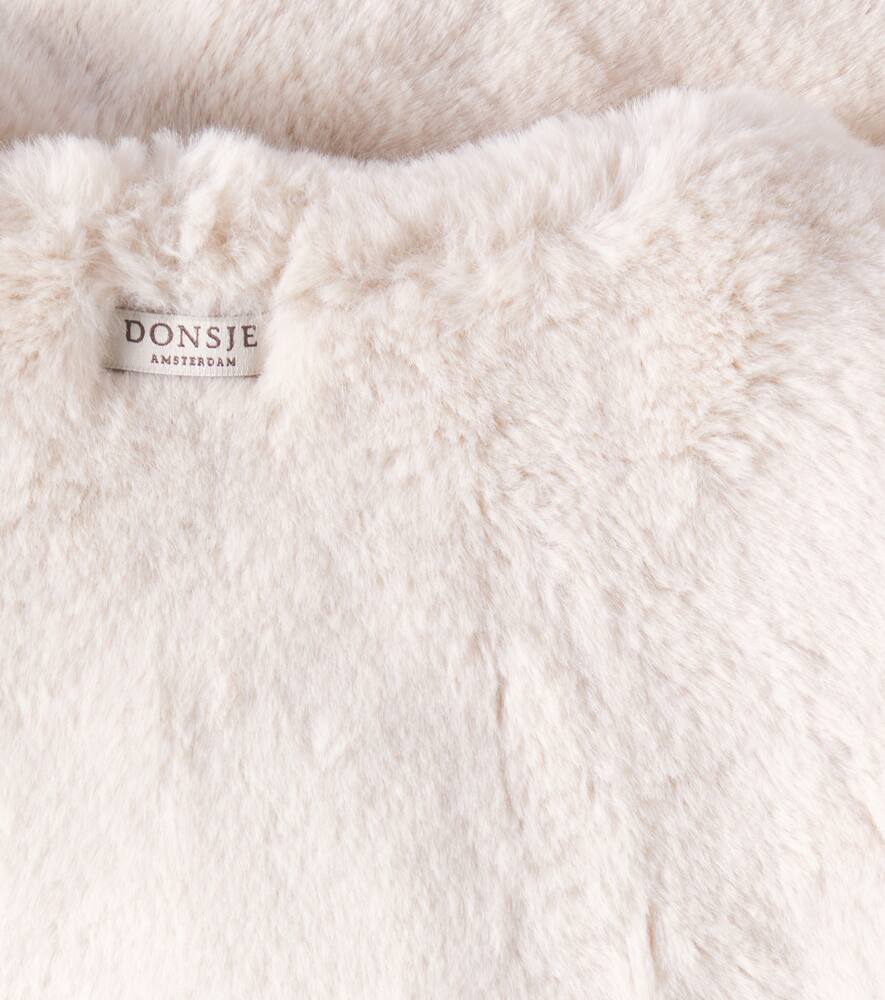 Donsje Pimmy Faux Shearling Vest In Off White Teddy