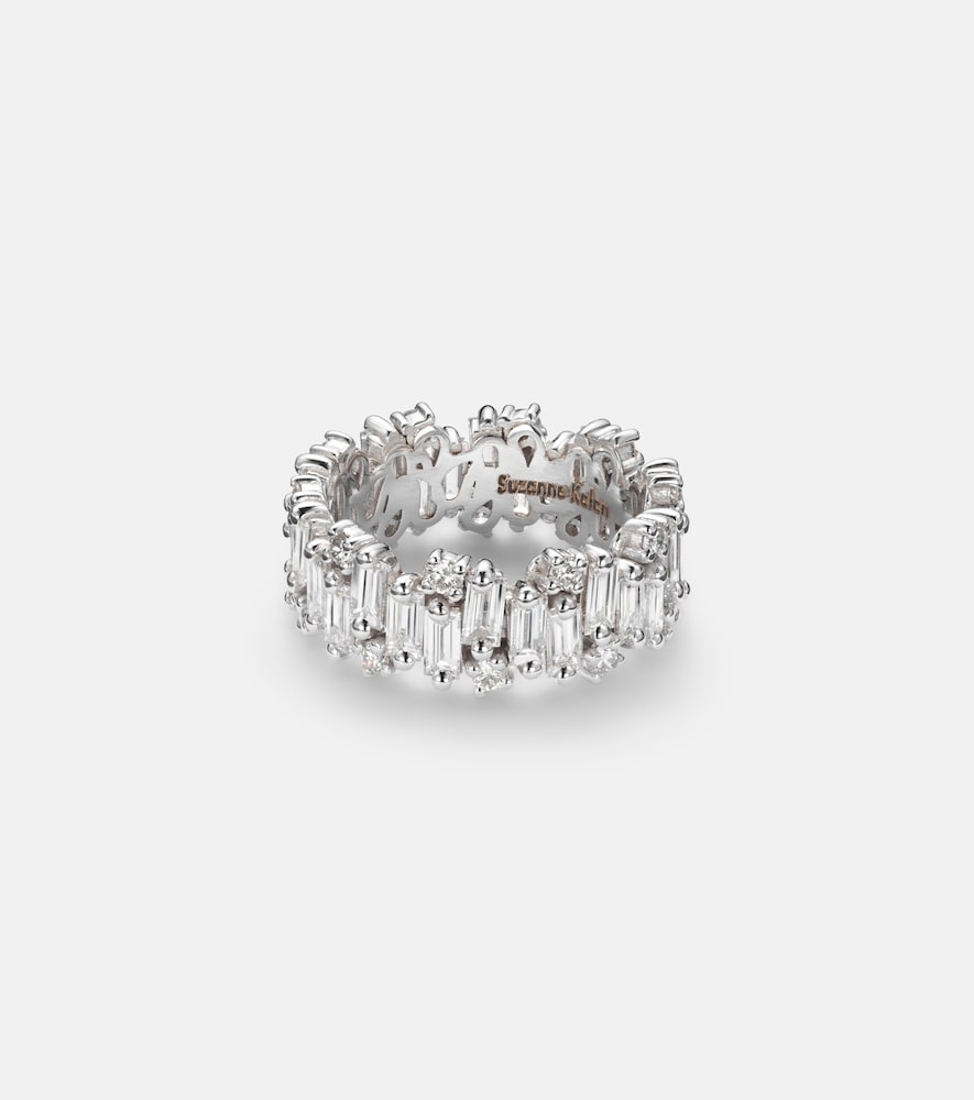 Suzanne Kalan Shimmer Audrey 18kt white gold ring with diamonds