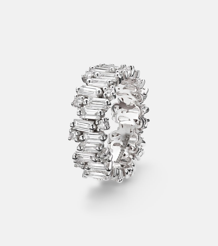  Suzanne Kalan Suzanne Kalan Shimmer Audrey 18kt White Gold Ring With Diamonds 