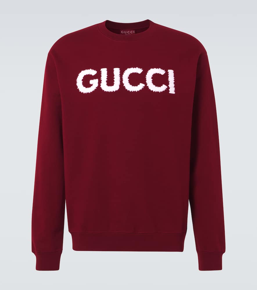 Logo embroidered cotton jersey sweatshirt
