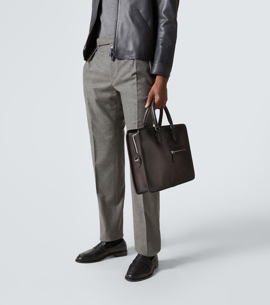 BERLUTI SCRITTO LEATHER BRIEFCASE