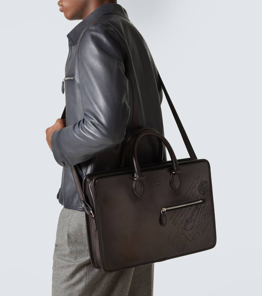 BERLUTI SCRITTO LEATHER BRIEFCASE