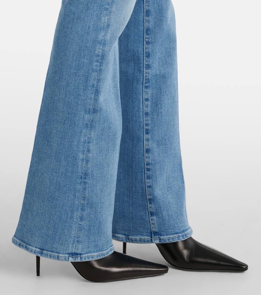 7 For All Mankind Mid-rise Flared Jeans In Blue