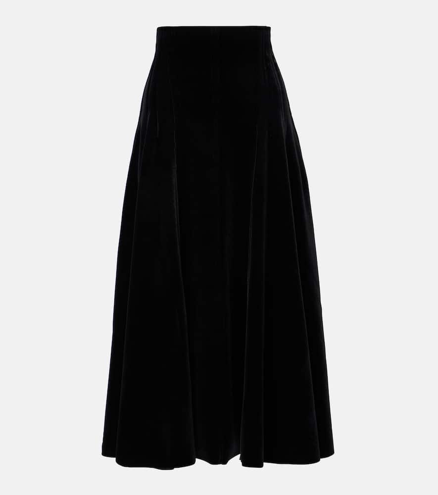 Grace velvet midi skirt
