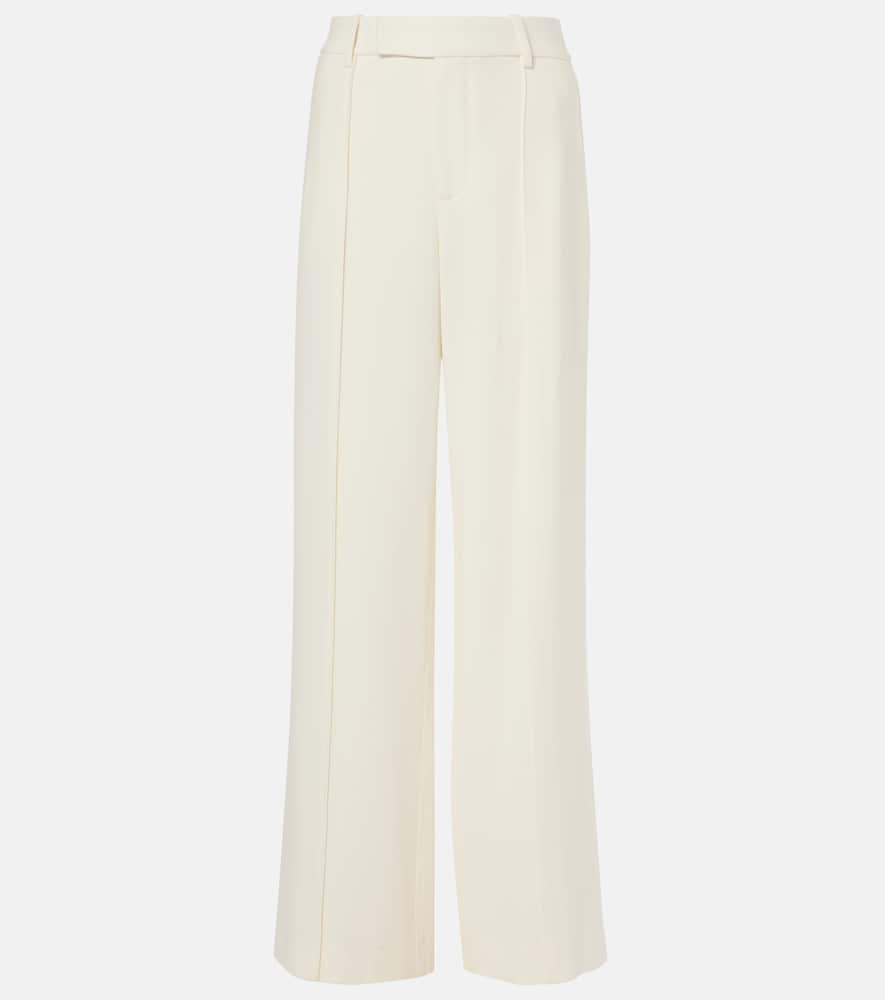 Weyes double crêpe wide-leg pants