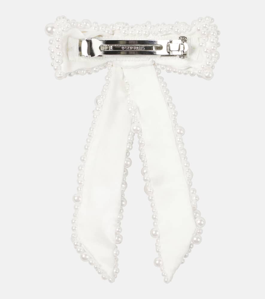 Jennifer Behr Donna Faux-pearl Bow Barrette In White