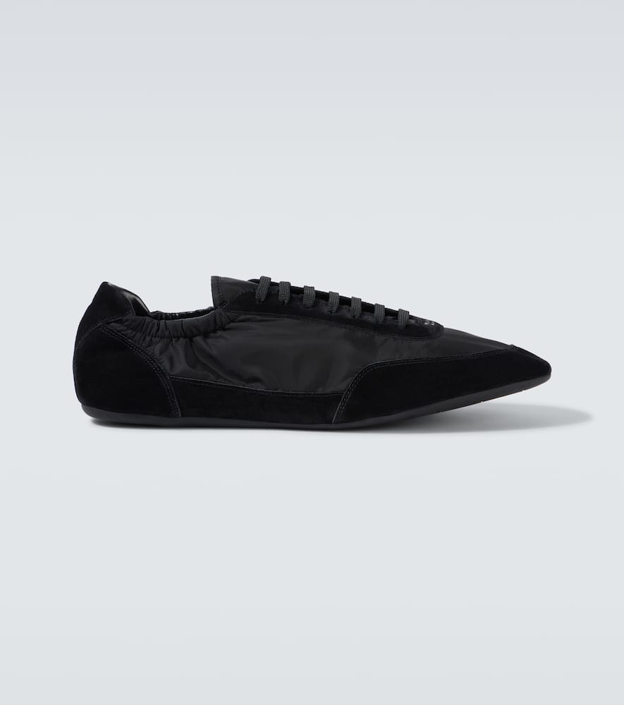 Prada Collapse Re-nylon And Suede Sneaker Men In Schwarz