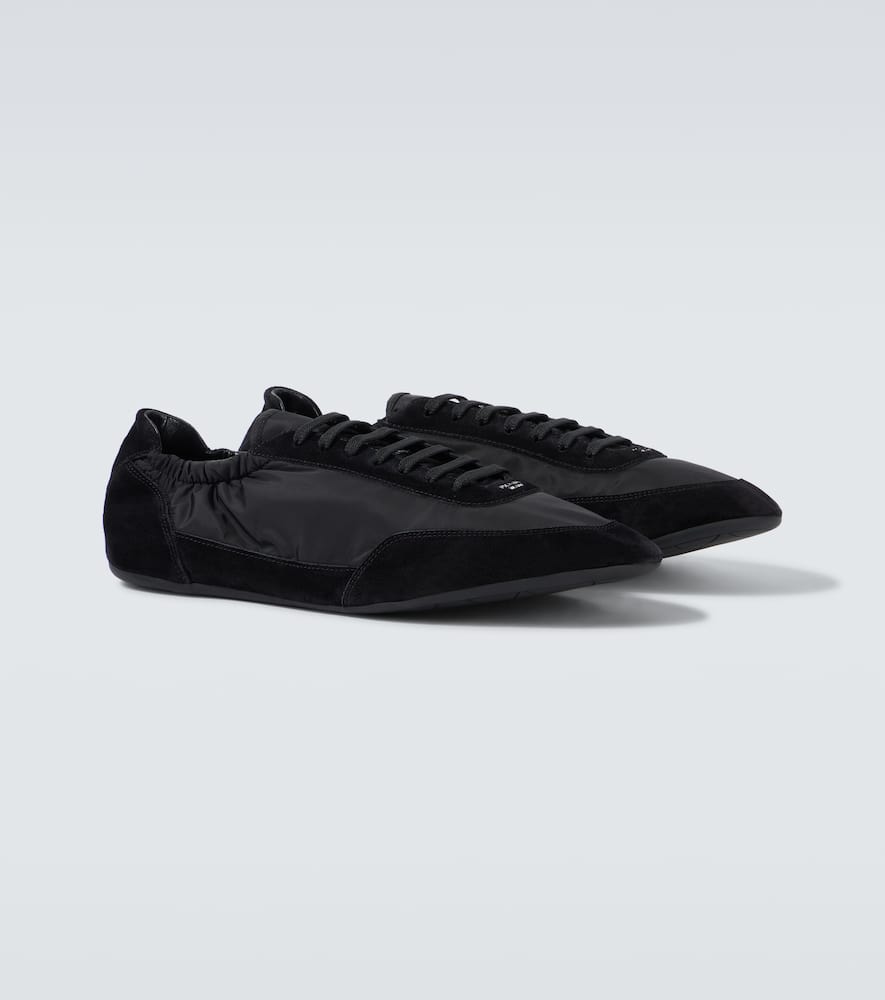 Prada Collapse Re-nylon And Suede Sneaker Men In Schwarz