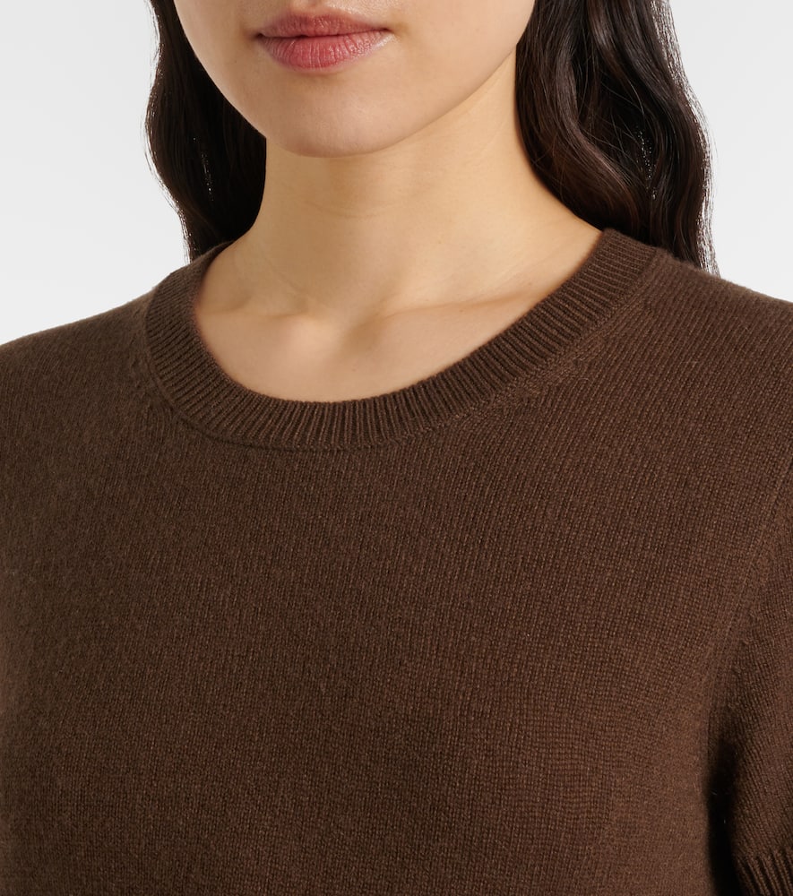 Jardin Des Orangers Knitted Cashmere T-shirt In Brown