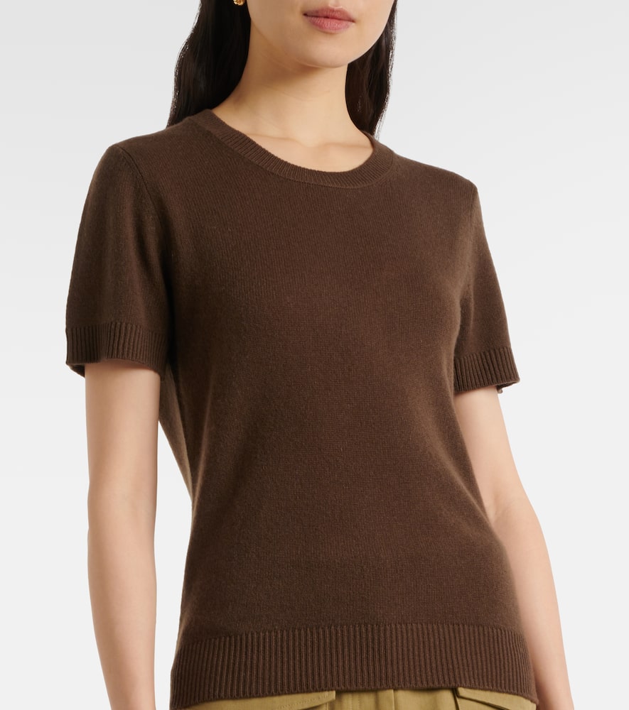 Jardin Des Orangers Knitted Cashmere T-shirt In Brown