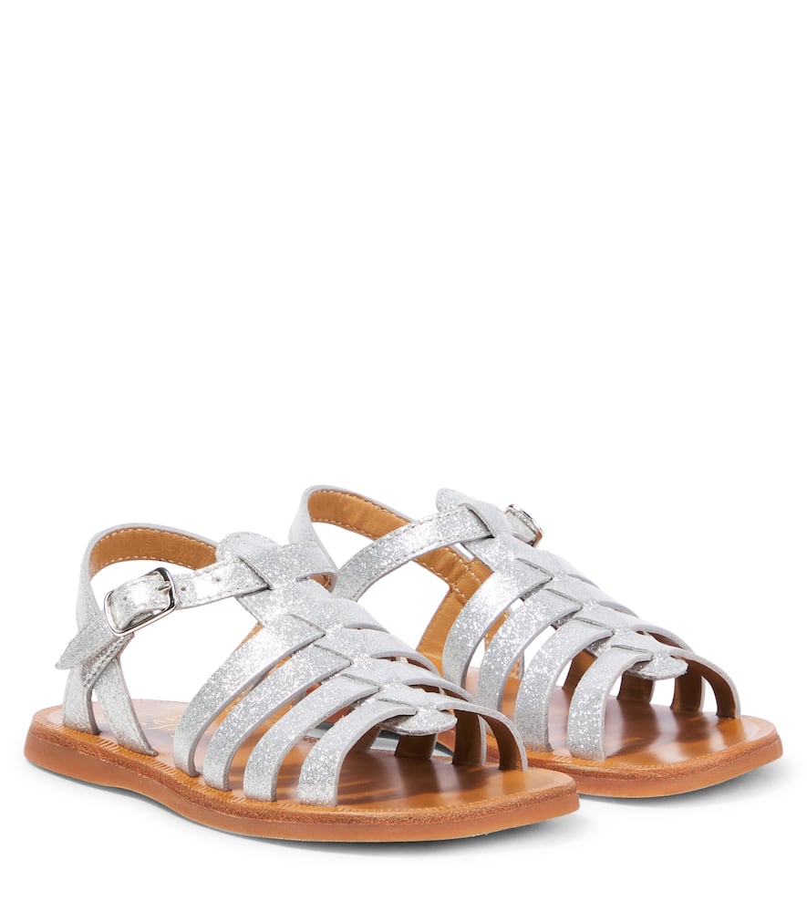 Pom d'Api Plagette glitter metallic leather sandals