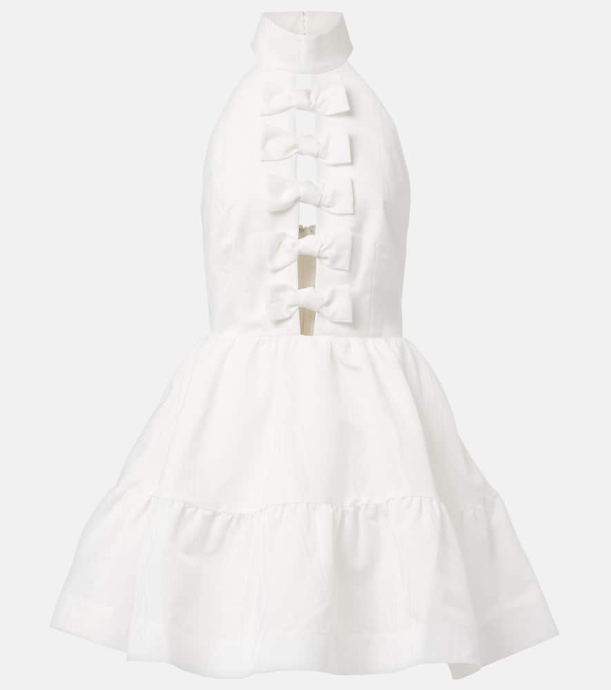 Bridal Harriet bow-detail minidress