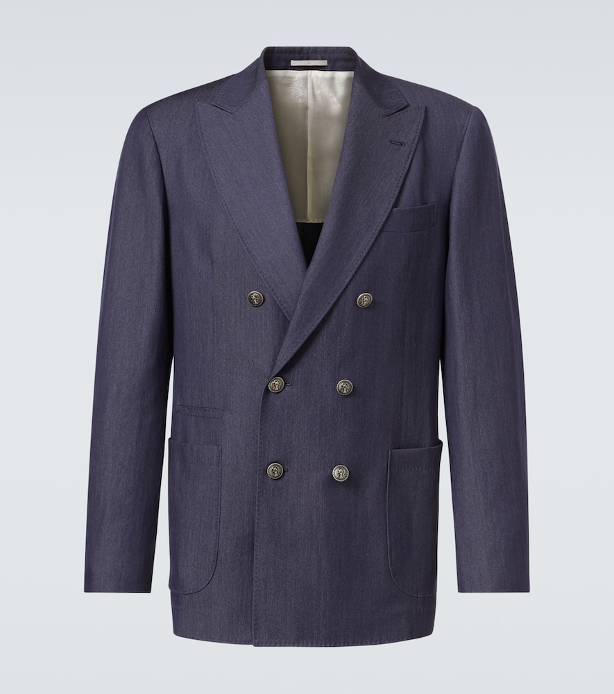 Wool, hemp, and silk suit jacket