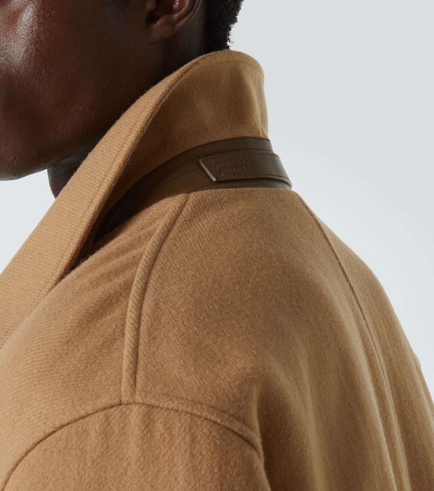 Tom Ford Shearling-trimmed Virgin Wool Blouson In Neutral