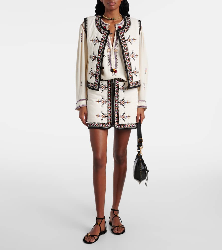 ISABEL MARANT ÉTOILE PELSON EMBROIDERED BLOUSE