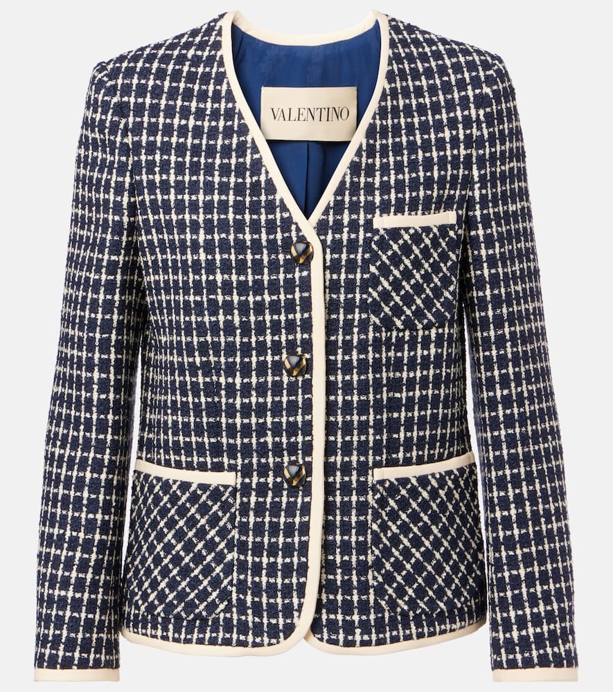 Wool and cotton-blend bouclé jacket
