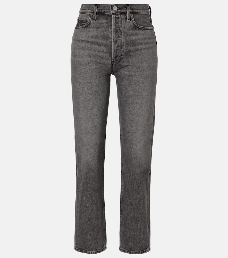 '90s cropped high-rise straight jeans