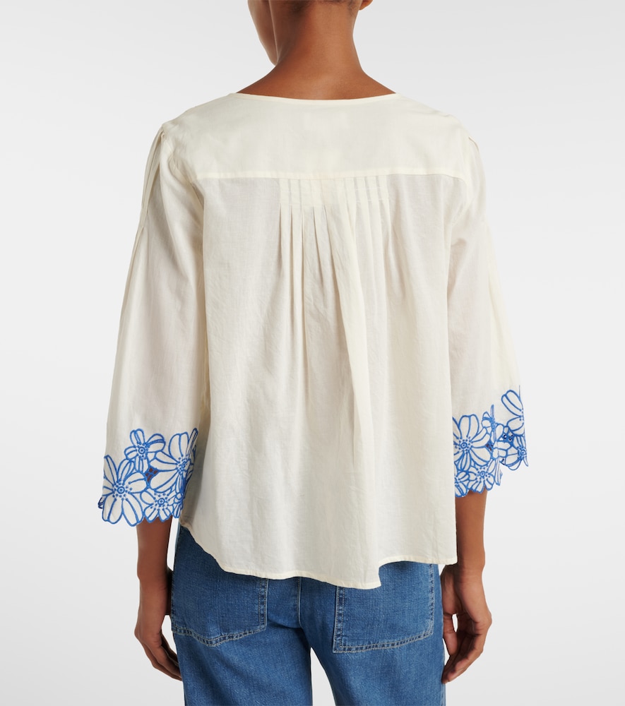 Blake Embroidered Cotton Blouse