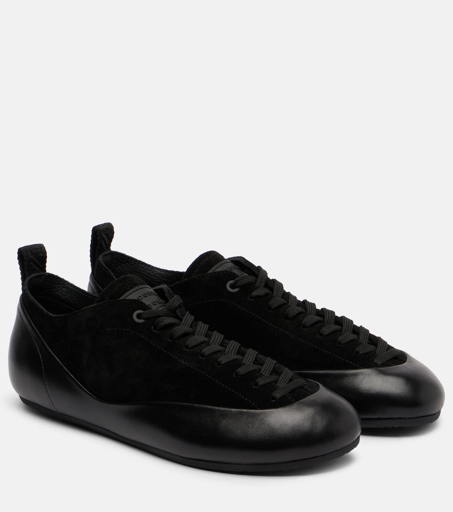 Arcadia suede and leather sneakers