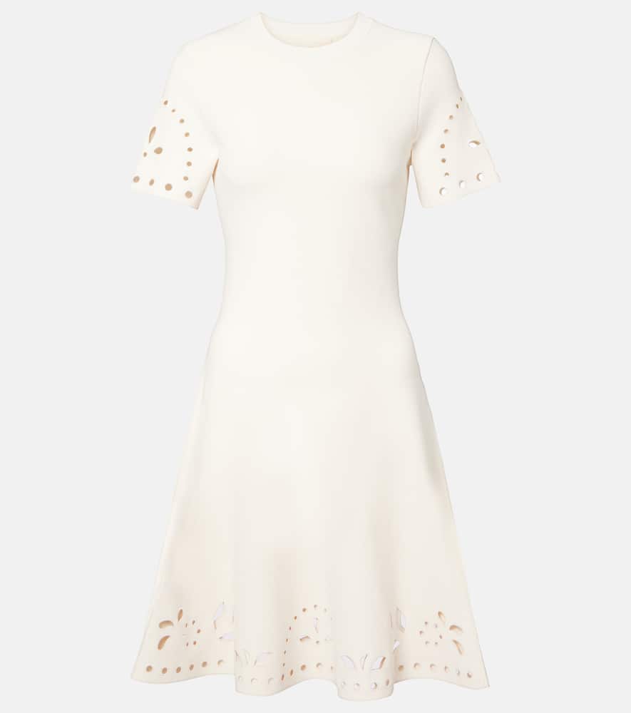 Ulla Johnson Fania Broderie Anglaise Minidress In Metallic