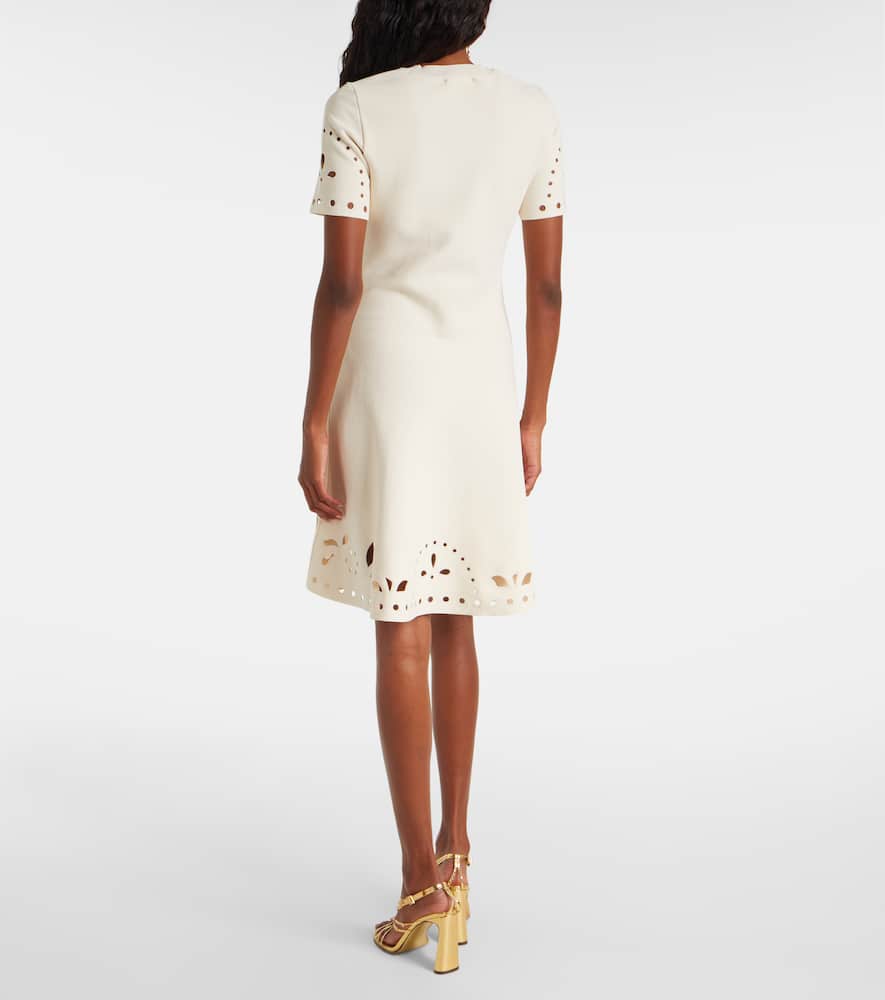 Ulla Johnson Fania Broderie Anglaise Minidress In Metallic