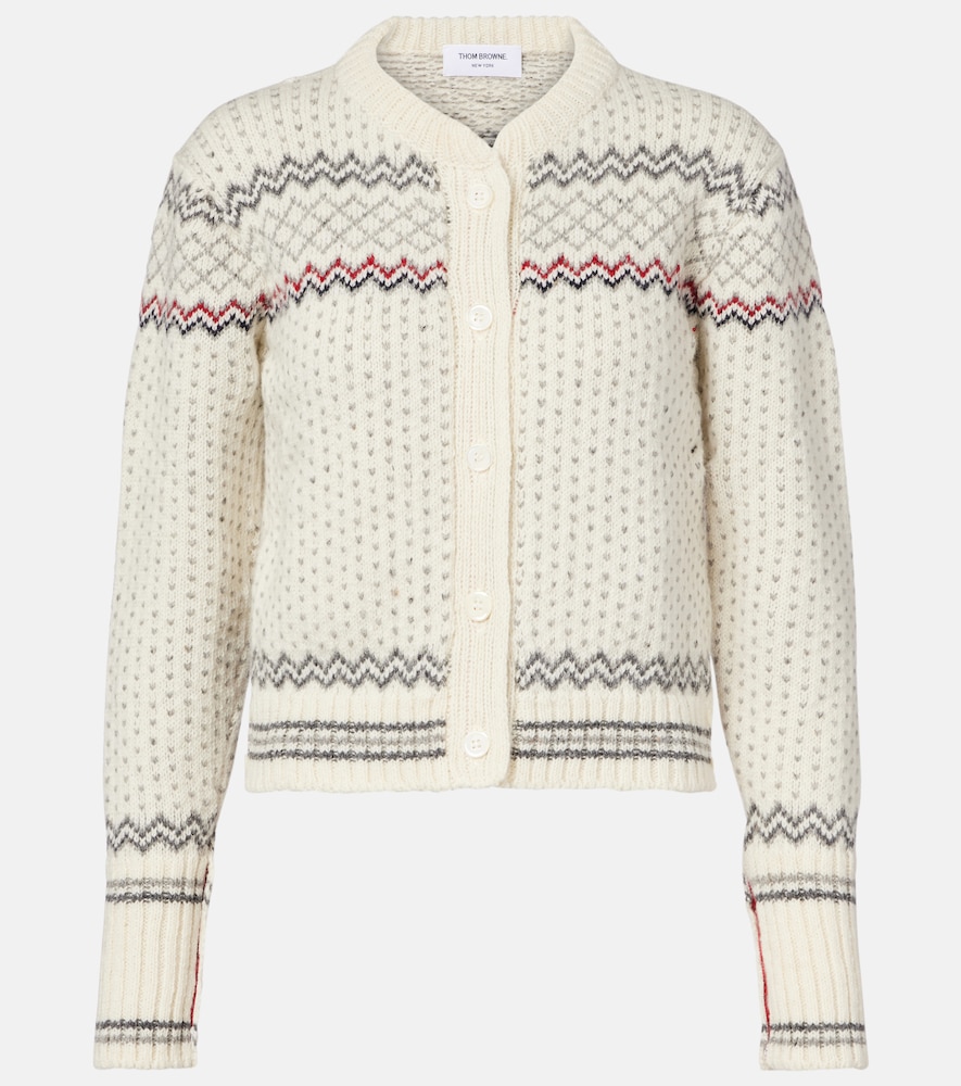 THOM BROWNE Thom Browne Fair Isle wool and mohair cardigan　トム ブラウン フェア アイル ウール & モヘア カーディガン