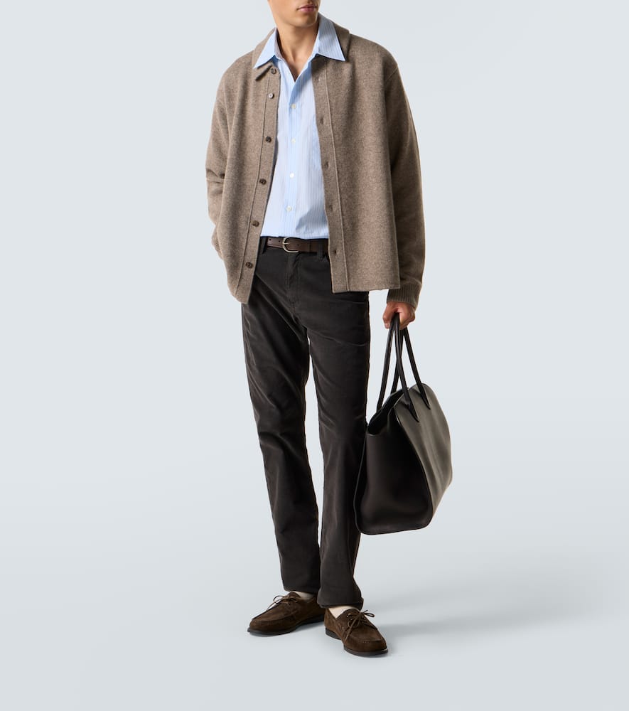 Frame Yak And Wool Cardigan In Brown