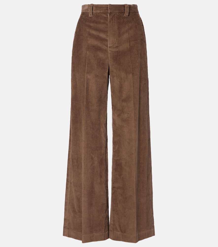 Monili cotton corduroy wide-leg pants