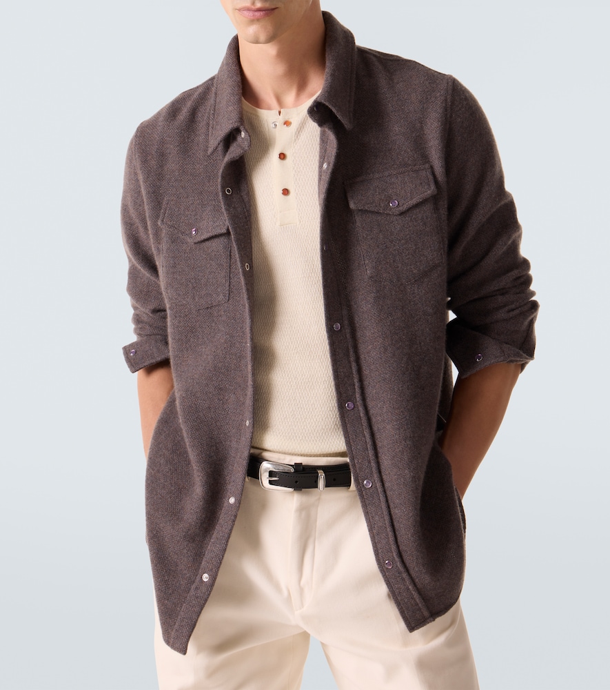  God's True Cashmere God's True Cashmere Hemd Aus Kaschmir Mit Amethyst 