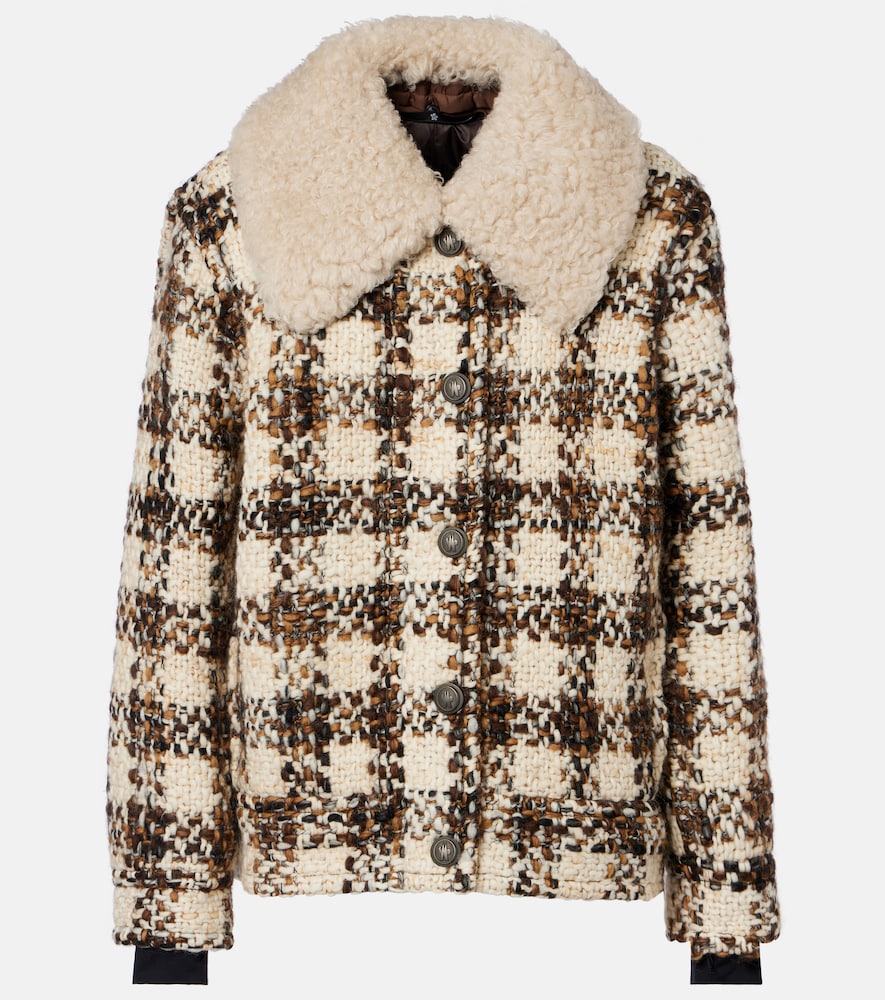 Moncler Grenoble Camlez shearling-trimmed wool down jacket