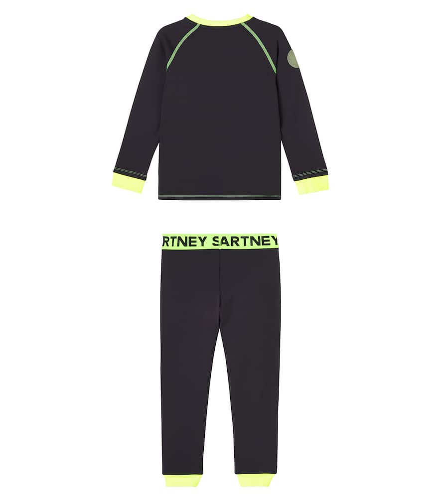 Stella Mccartney Technical Sweatshirt And Sweatpants Set In Black