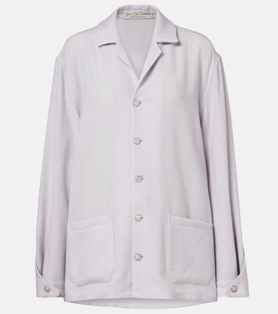 God's True Cashmere Affirmations cashmere pajama shirt with moonstone