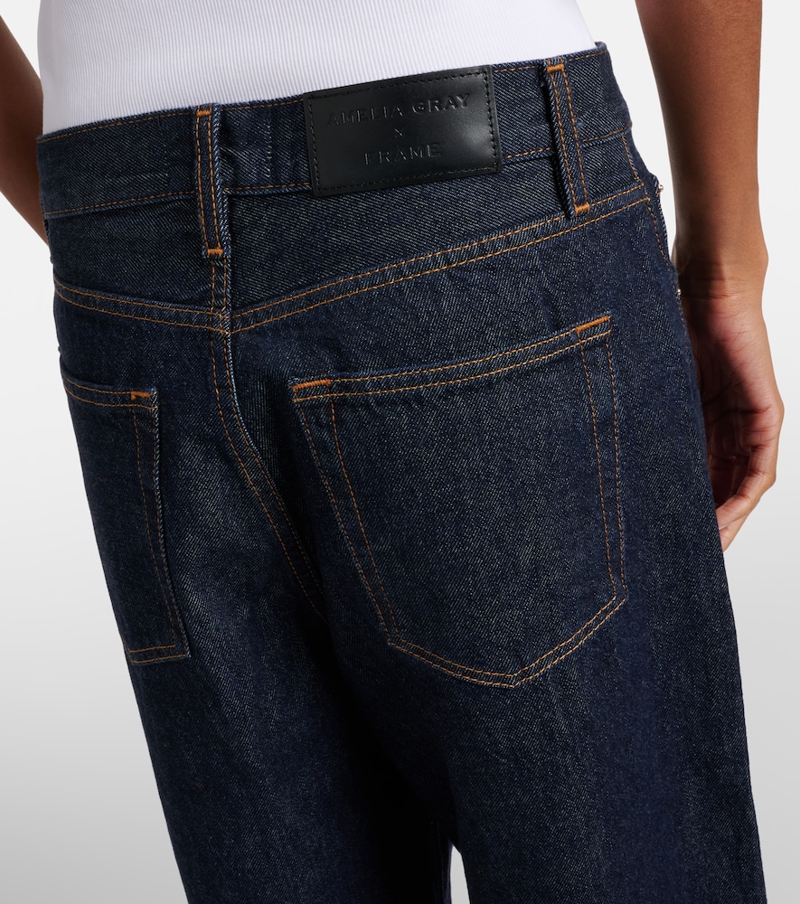  Frame Frame X Amelia Gray Detour Wide-leg Jeans 