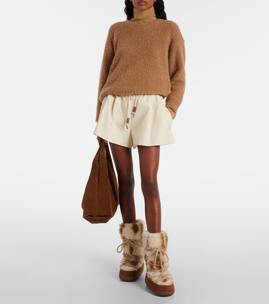 Inuikii Teddy High Suede And Teddy Snow Boots In Brown