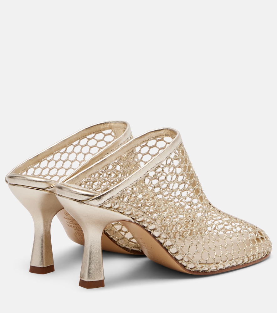  Souliers Martinez Souliers Martinez Mules Giulia Mit Metallic-leder 