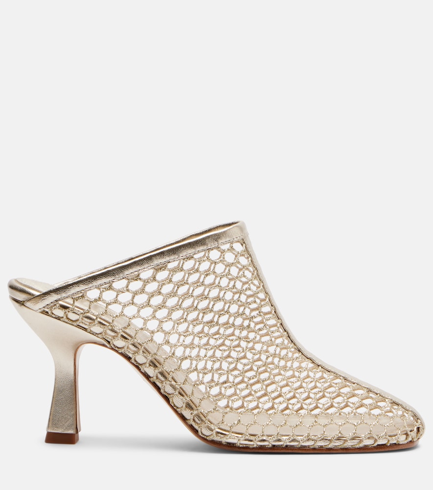  Souliers Martinez Souliers Martinez Mules Giulia Mit Metallic-leder 