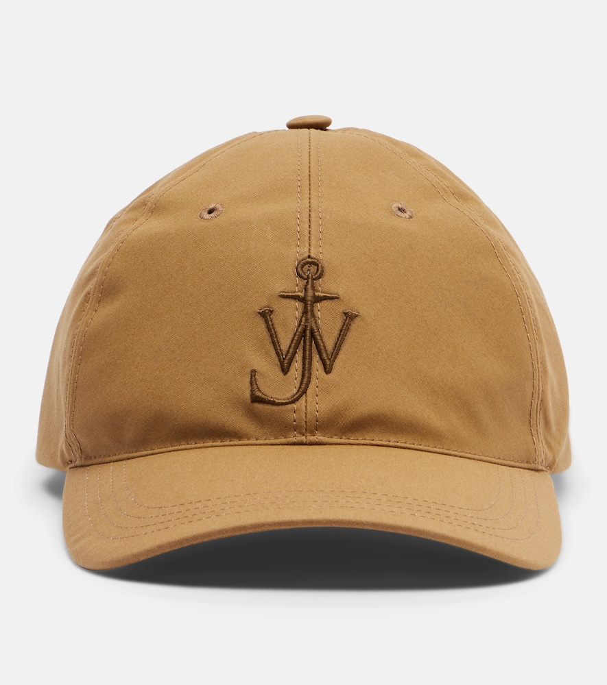 Jw Anderson Embroidered Cotton Baseball Cap In Sand