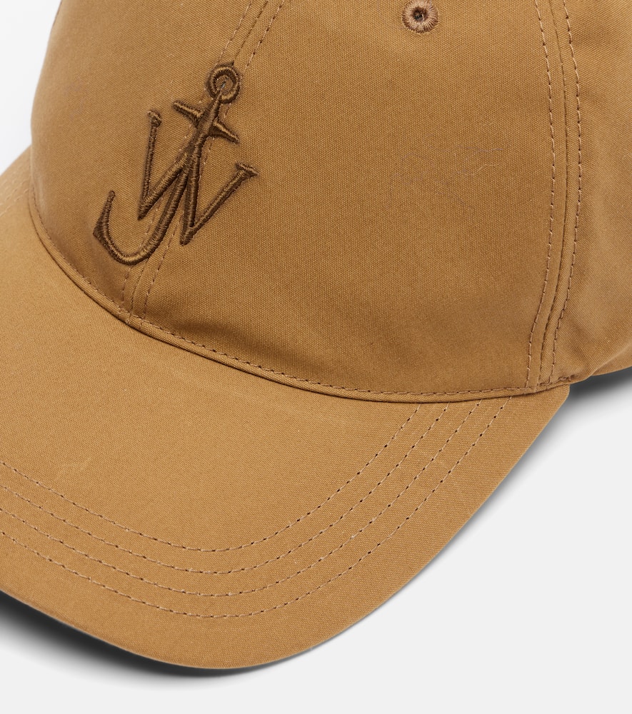 Jw Anderson Embroidered Cotton Baseball Cap In Sand
