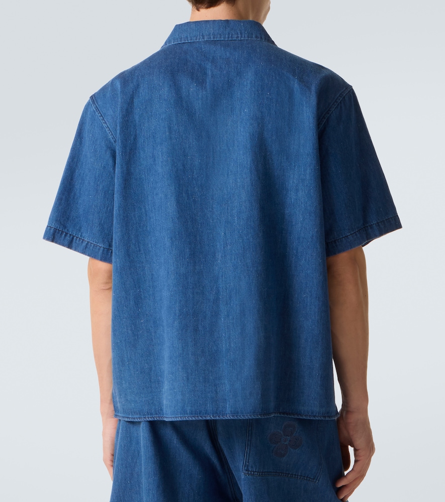  Commas Commas Besticktes Hemd Aus Denim 