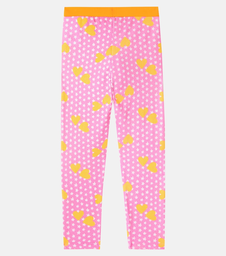  Stella Mccartney Kids Stella Mccartney Kids Printed Cotton-blend Leggings 