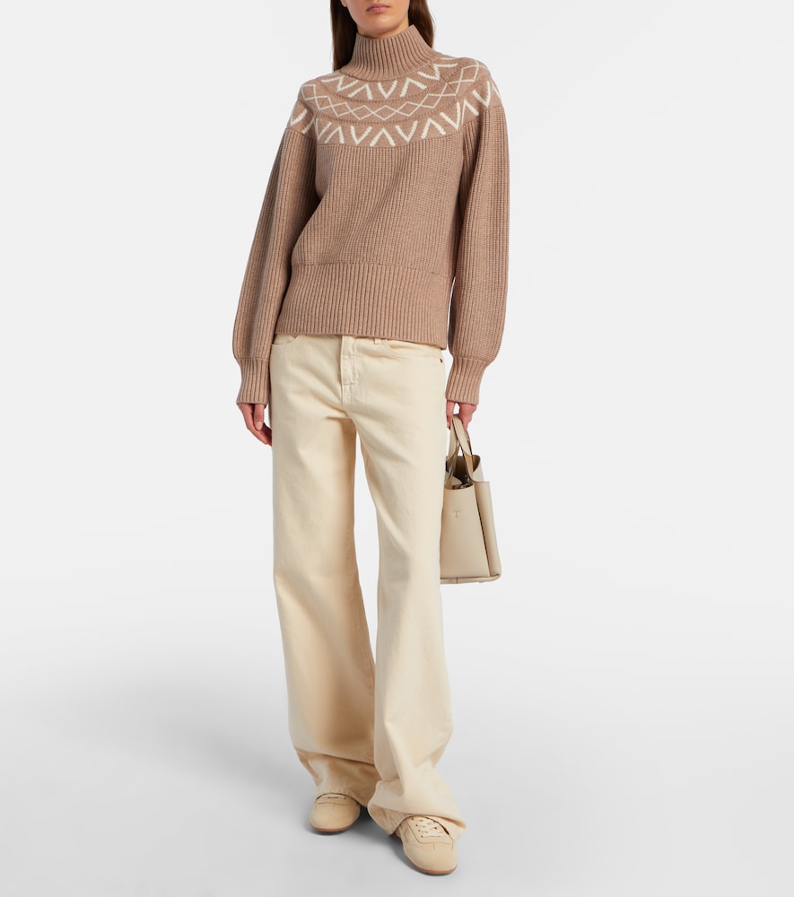 Varley Marcie ribbed-knit turtleneck sweater