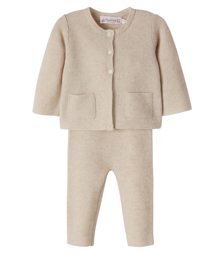 Bonpoint Baby Aries cashmere cardigan and leggings set