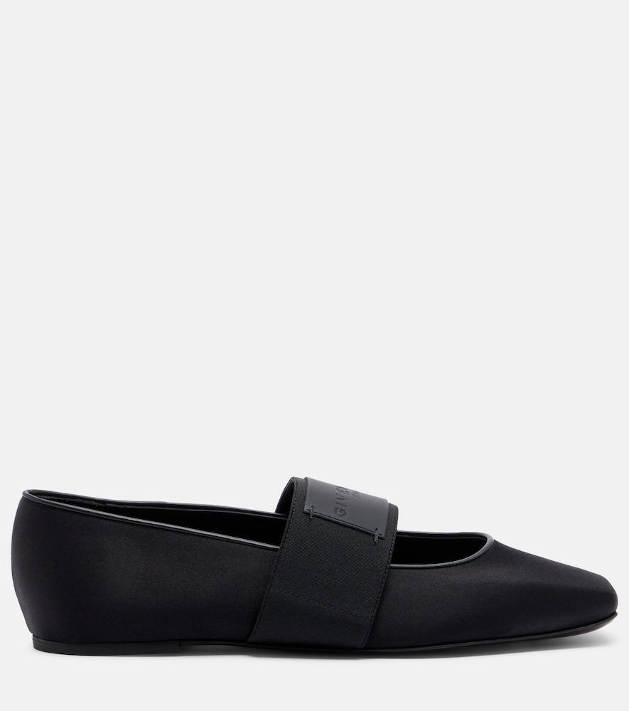  Givenchy Givenchy Sliced Square Satin Ballet Flats 