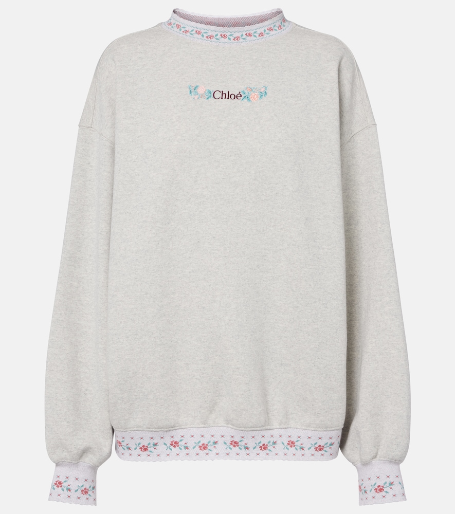 Chloé Besticktes Sweatshirt aus Baumwoll-Jersey